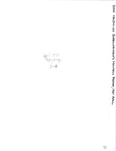 ZION 5087 Superintendents Monthly Report 1931 04