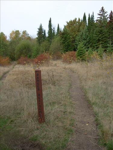 Trail sign damage examples on Isle Royale