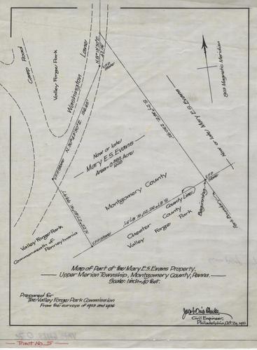 Map of Part of Mary E.S. Evans Property 1915