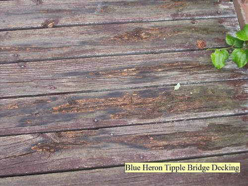 Wooden Decking ready to be replaced at Blue Heron Area of Big South Fork NRRA in 2013.