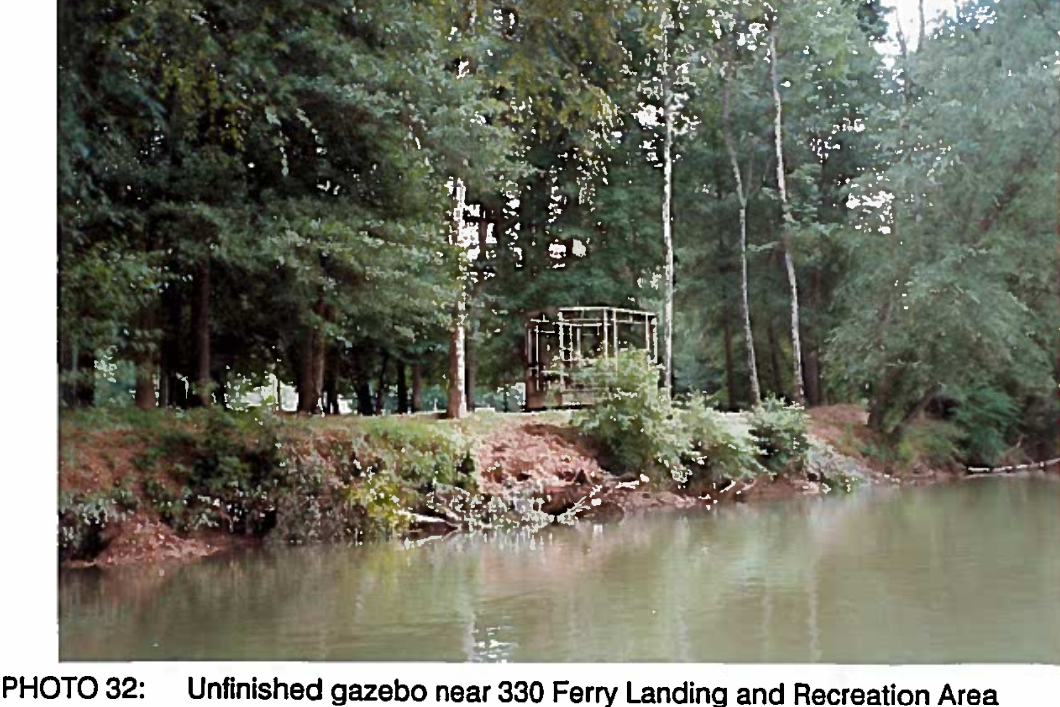 Fulton Co. 330 Ferry Landing and recreation area, unfinished gazebo