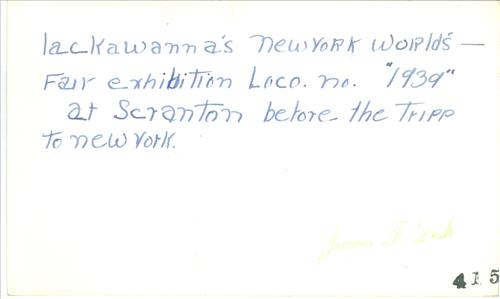 Scranton, PA--DL&W Passenger Station--DL&W Locomotive no. 1939