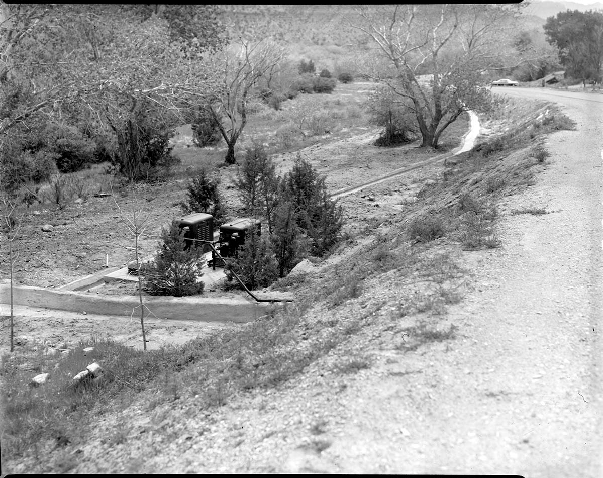 Pumping station at Mission 66 Visitor Center and Museum irrigation system.