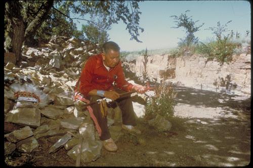 Pipestone Carving at Pipestone National Monument, Minnesota