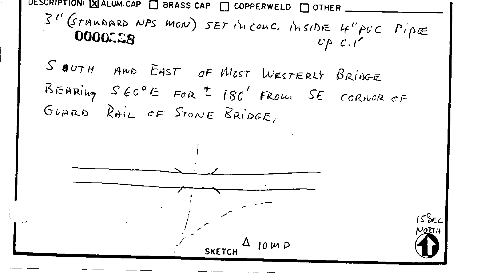 00000228 Survey Monumentation Sketch