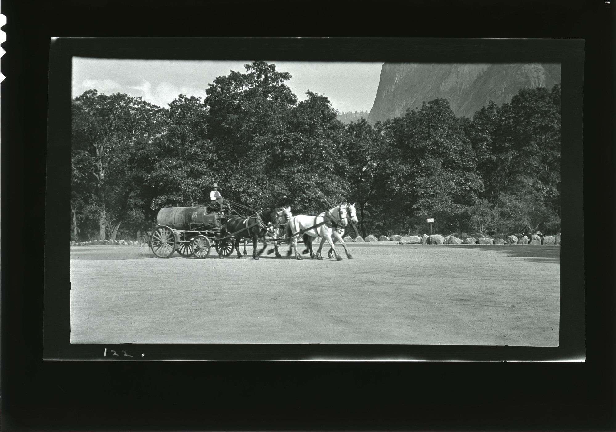 Waterwagon in Yosemite Valley.