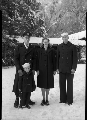Military Group - Ahwahnee Hotel. Capt. Reynol Hayden and The Ernest Thomas'.