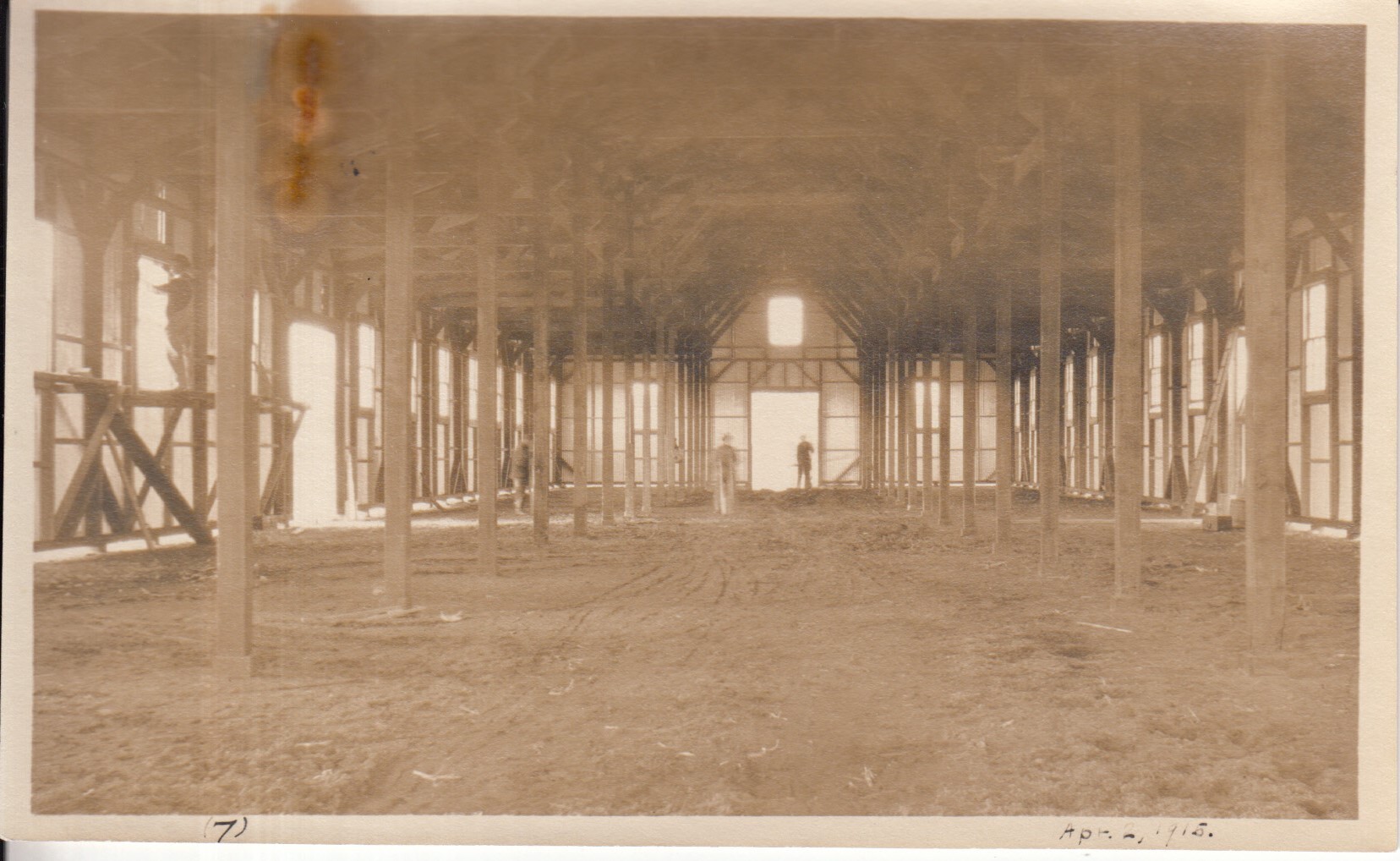 Edison Benzol Plant, aniline building under construction, interior.