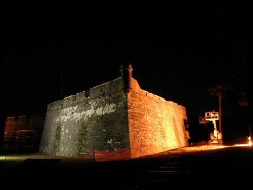 Lighting at Castillo de San Marcos National Monument in January 2008