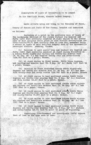 54244.BB--Lands to be leased--Sheffield Farms--Greensville, NJ