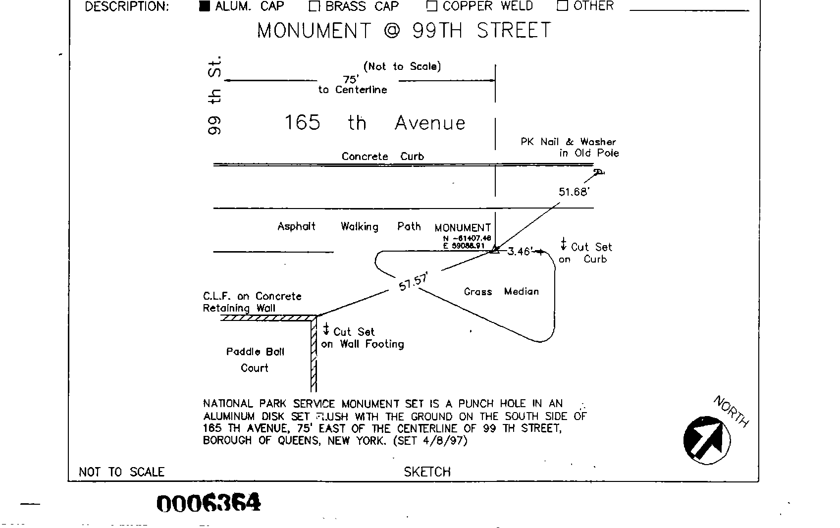 00006364 Survey Monumentation Sketch