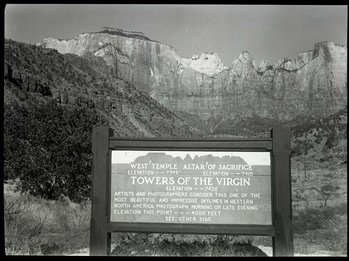 Interpretive sign at Oak Creek.