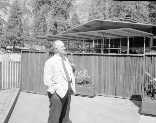 Director Wirth looking over new Yosemite Lodge