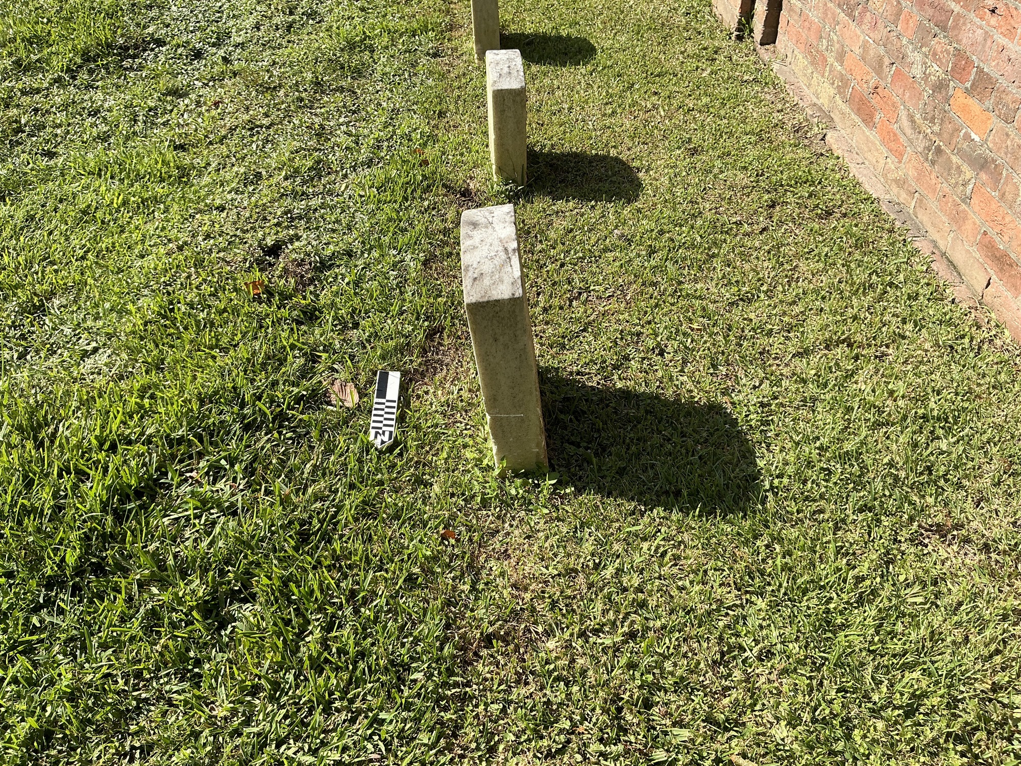 Extra image of upright marble headstone with flat face.
