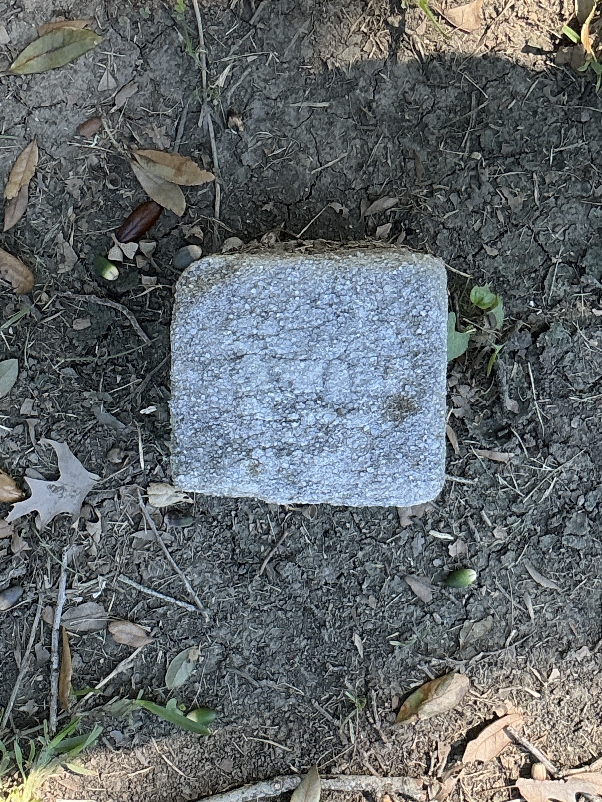 Top of flat marble marker