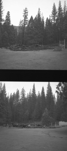 Remains of the Sequoia Hotel (Wawona) after the fire.