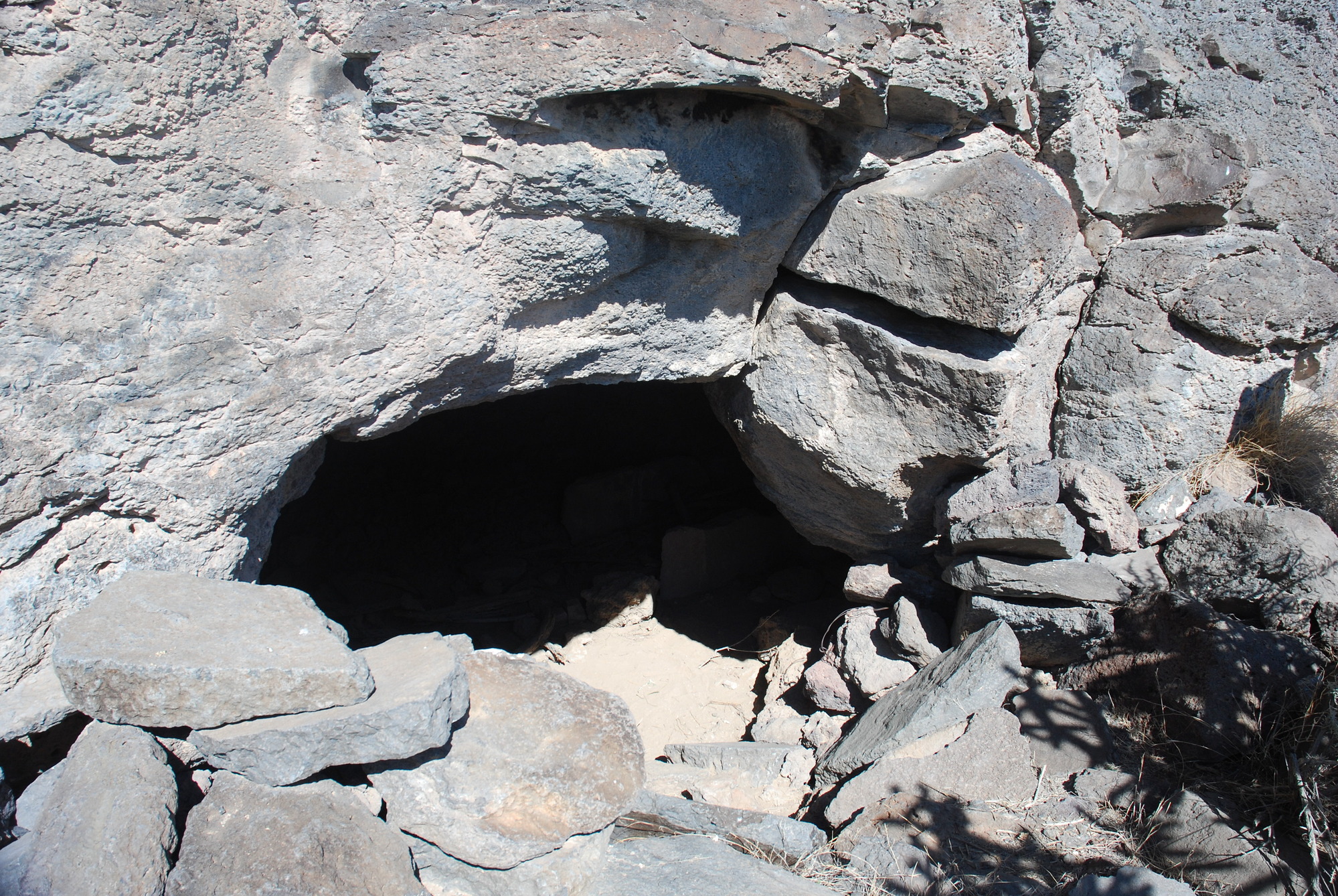 A hollow cave at La Bajada Mesa near Santa Fe, NM
