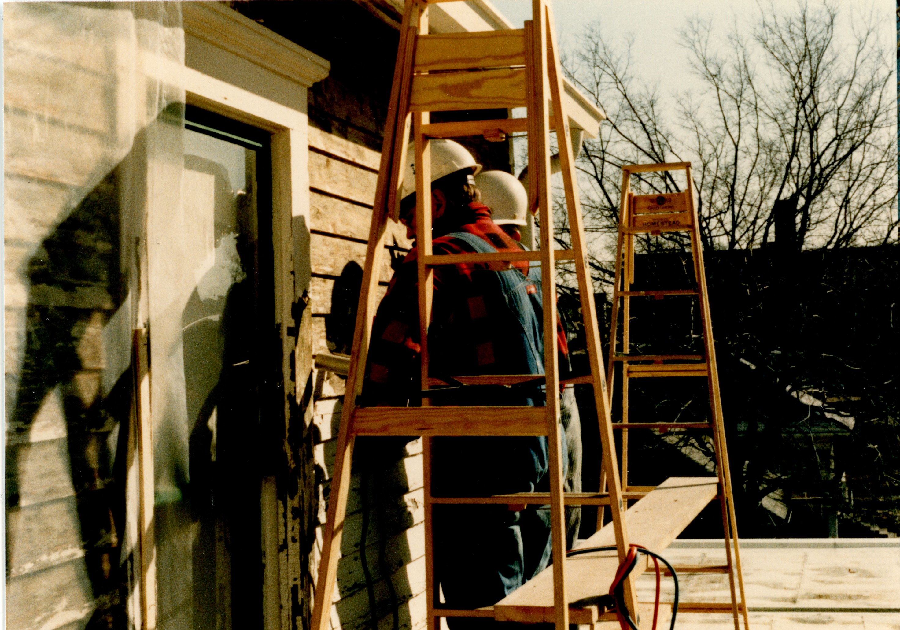 Storage room paint stripping south side of HSTR