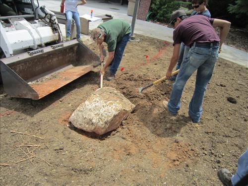 FY14 YCC Activities including landscape re-design of Bighorn Canyon NRA Visitor Center grounds.