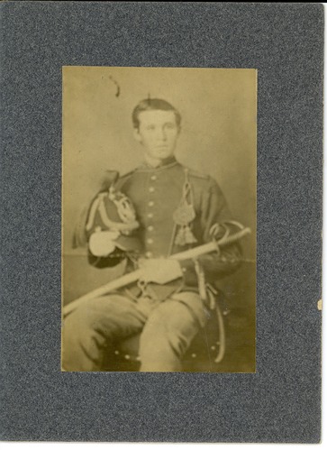 Private Michael Reiley from F Company of the 7th Cavalry in Full Dress Uniform