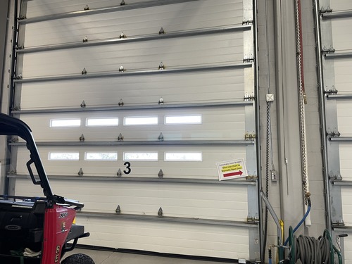 Fire Station 1, Bay 3, Bay door is damaged; manual open only
