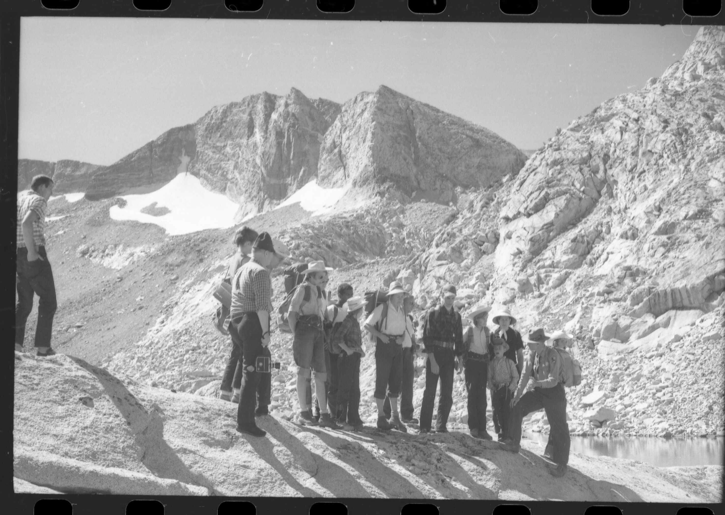 Ranger Naturalist Sharsmith and group on High Sierra Loop Trip