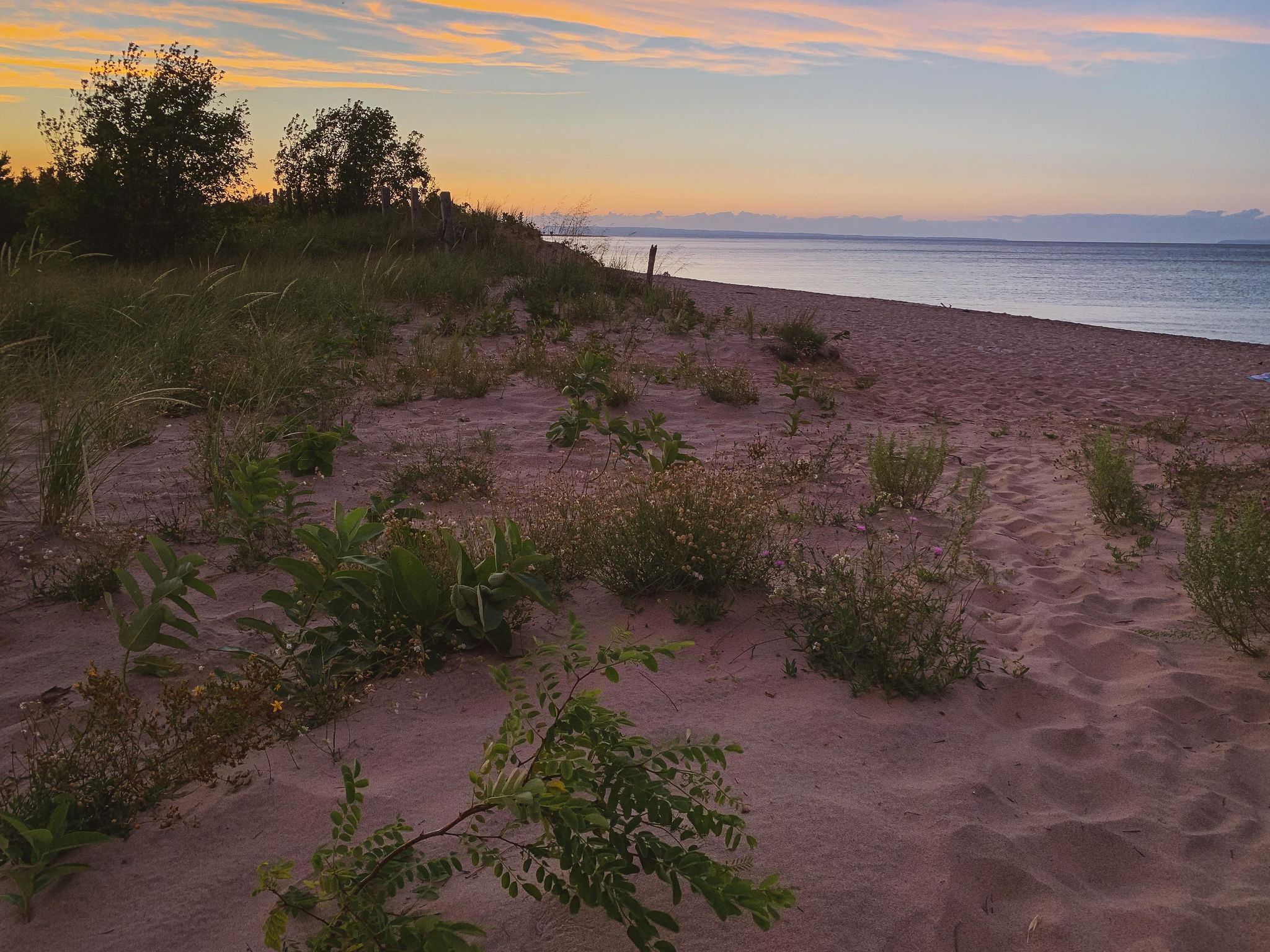 sandy sunset at the beach