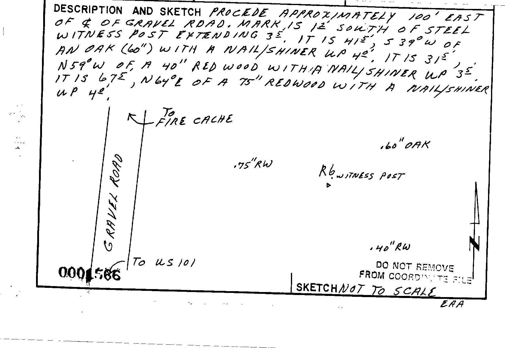 00001566 Survey Monumentation Sketch