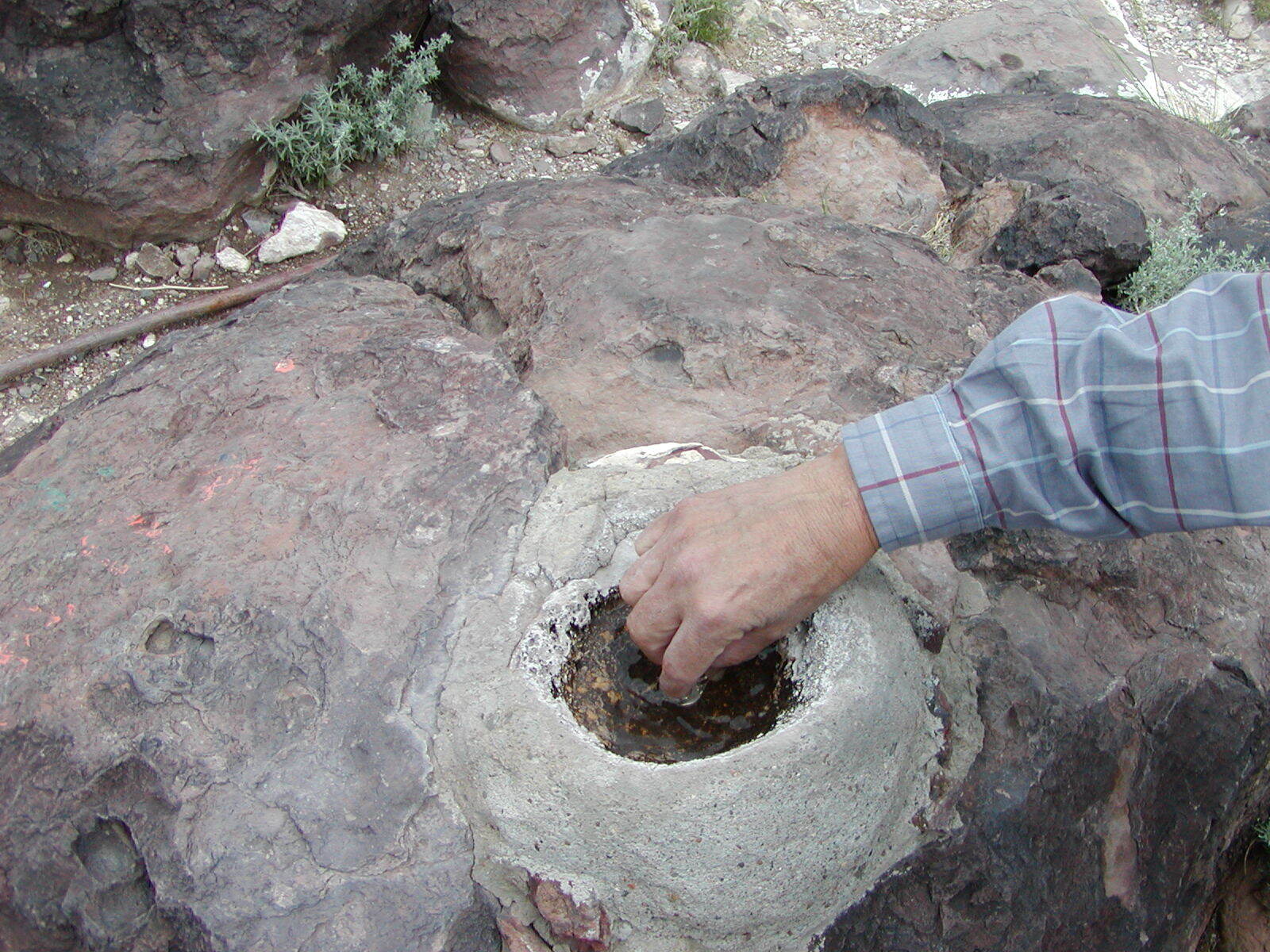 A sacred water fixture atop El Cerro de Tome in Valencia County, NM