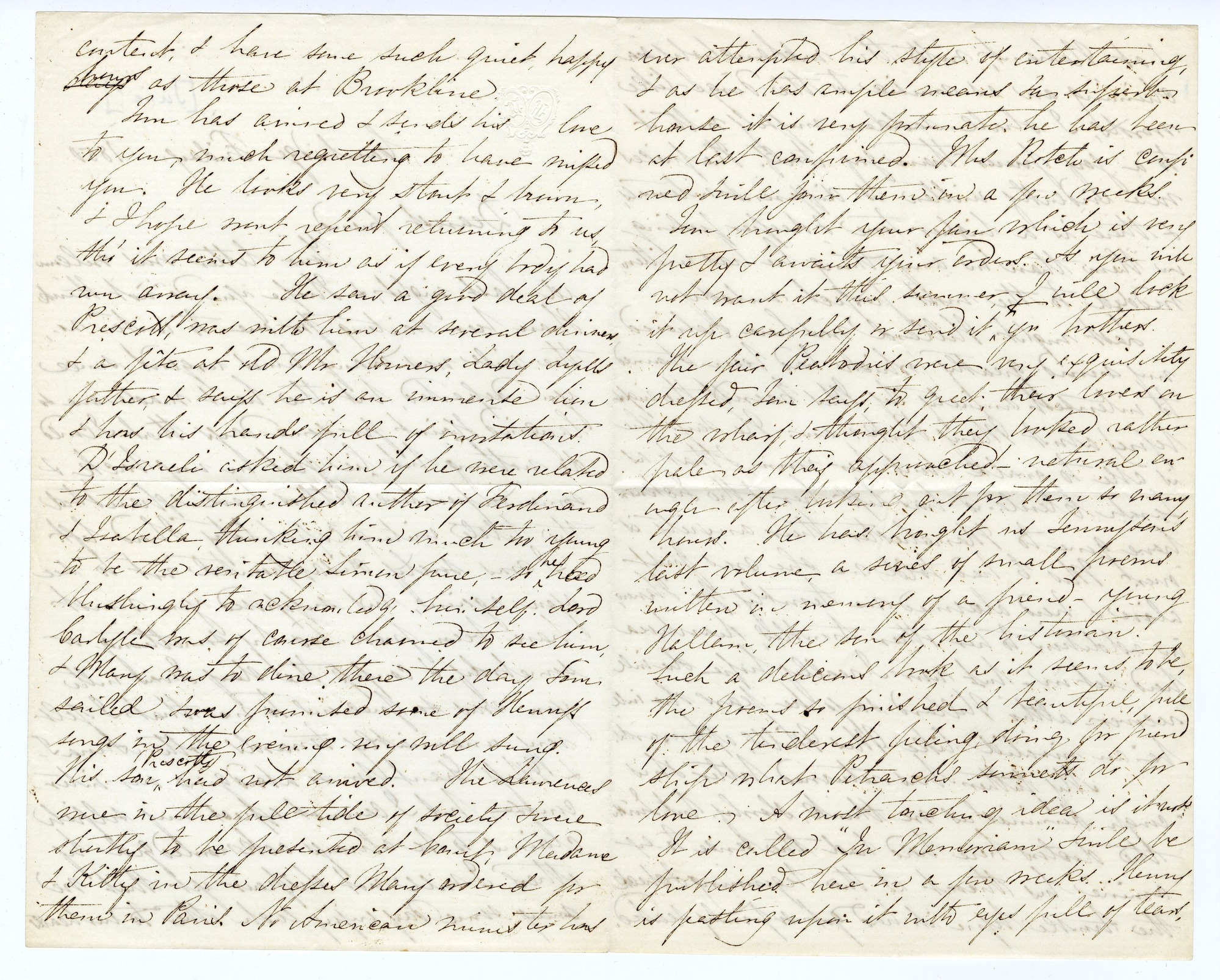 Manuscript letter