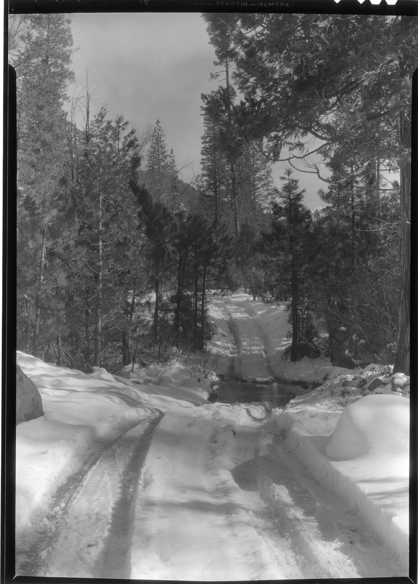 Showing road conditions on private land at Wawona