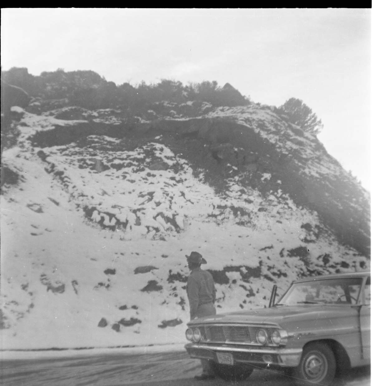 BW photos of rock slides in Kolob Canyons - 2x2.