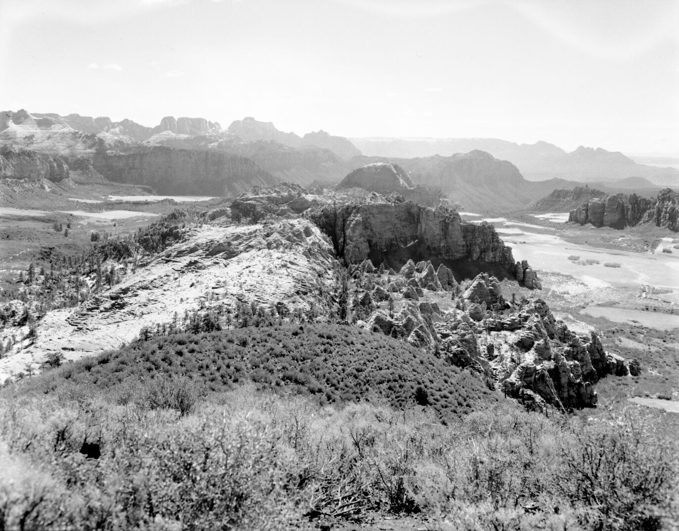 View from Spendlove Knoll looking southeast. West Temple on the horizon.