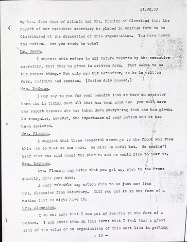 NCNW Meeting Minutes