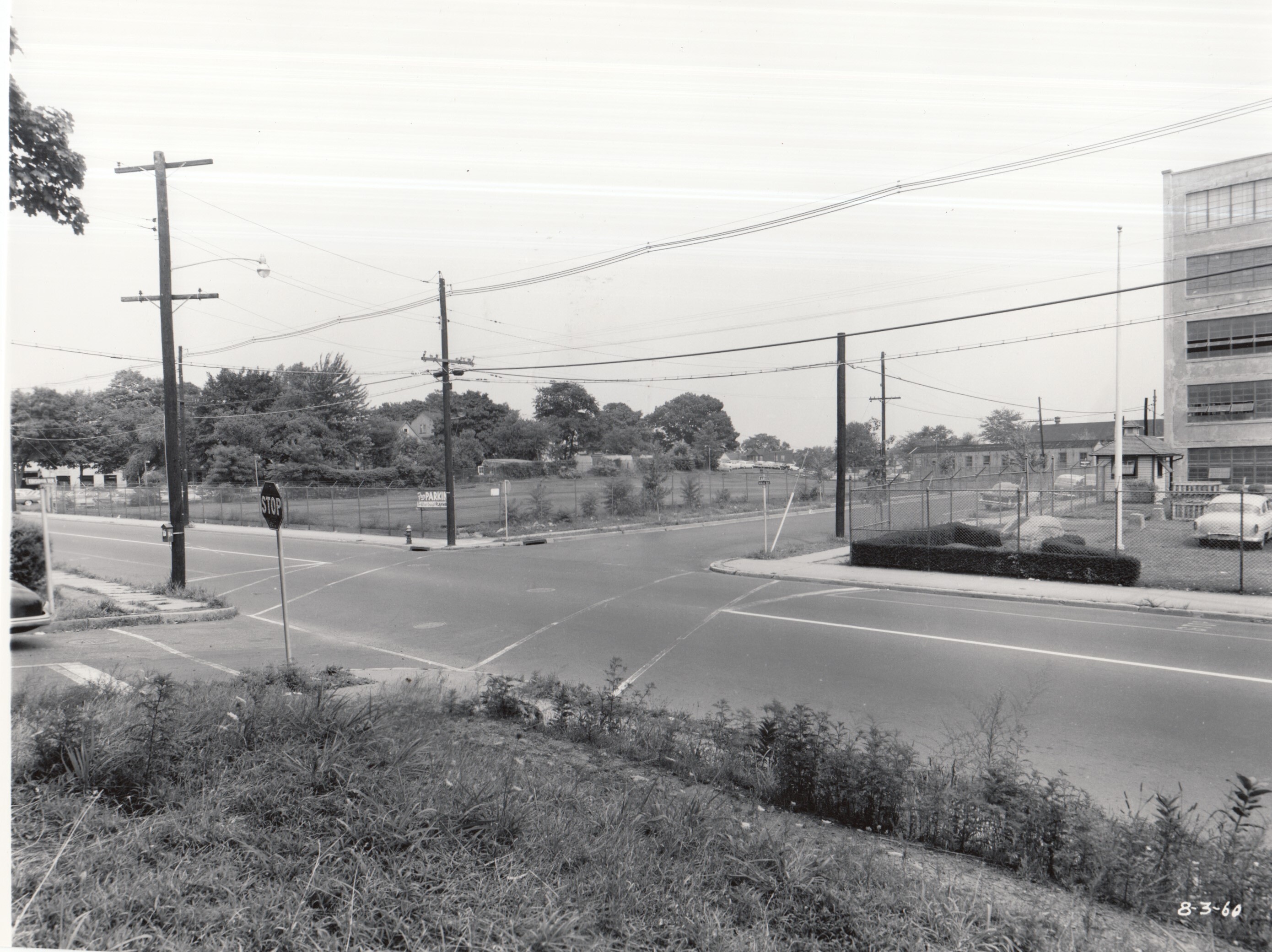 Intersection of Main Street, Edisonia Terrace, and Alden Street in West Orange.