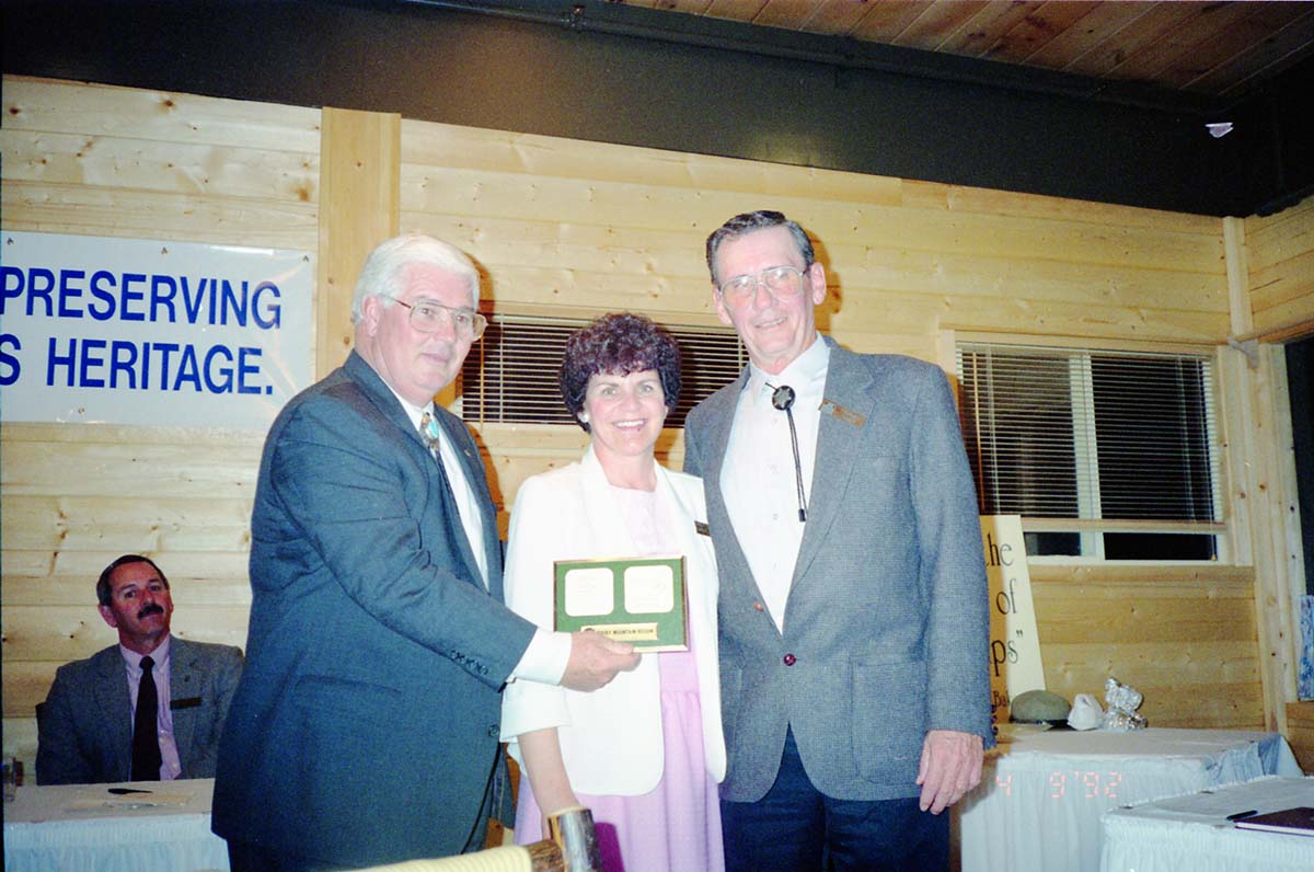 Color Photos of awards ceremony.