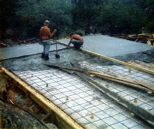 Workers during the construction of the Wiley Spring water vault.