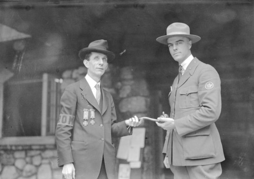 Supt. Lewis and a visitor.