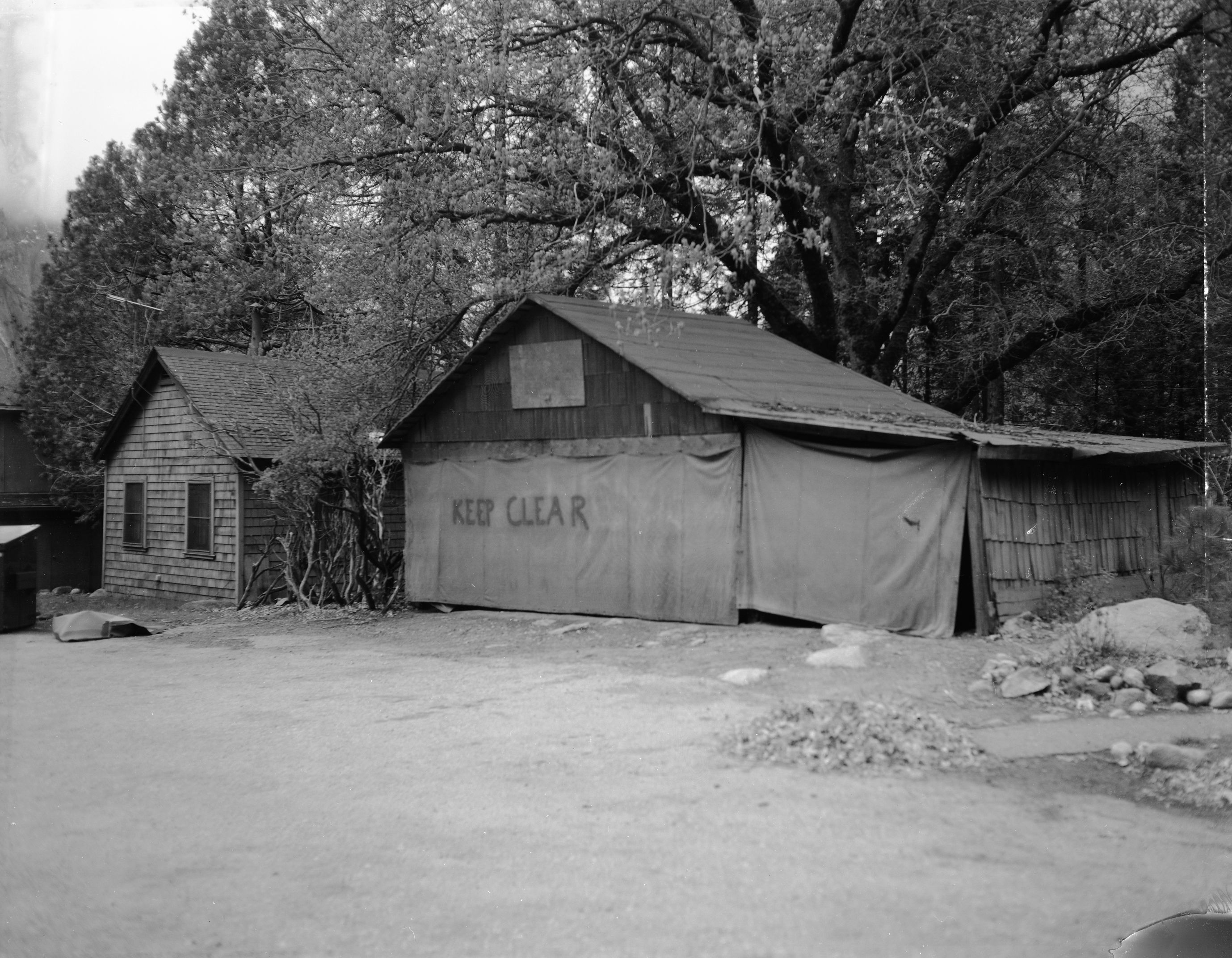 Garage & residence behind the Ansel Adams' Gallery.