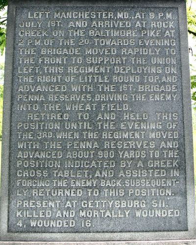 139th Pennsylvania Infantry Monument