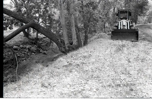 BW Photos of the damage from the Oak Creek flash flood of 1989.