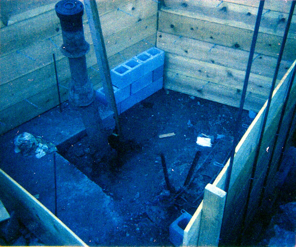 The construction of the Wiley Spring water vault.