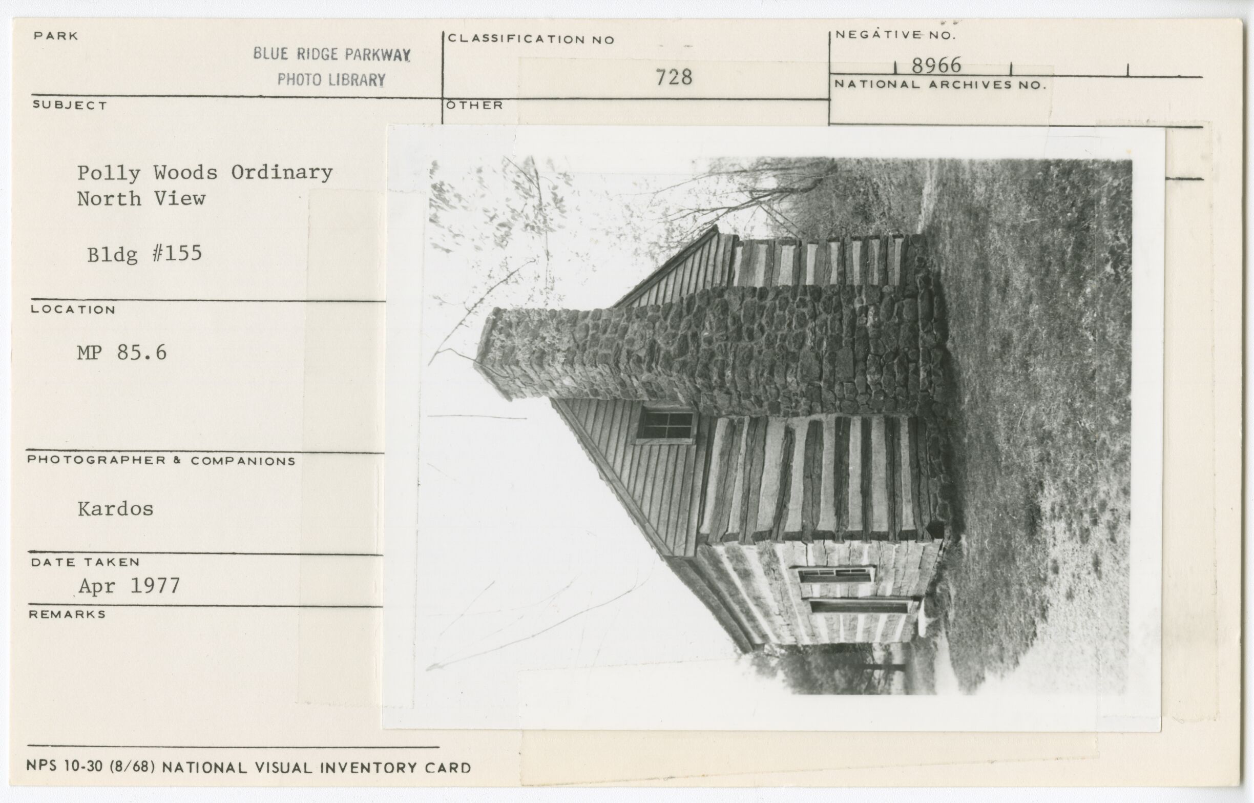 Polly Woods' Ordinary, North view, Bldg. #155