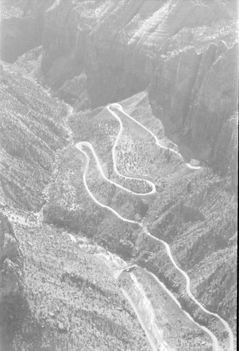 BW Aerial Photos of Zion National Park.