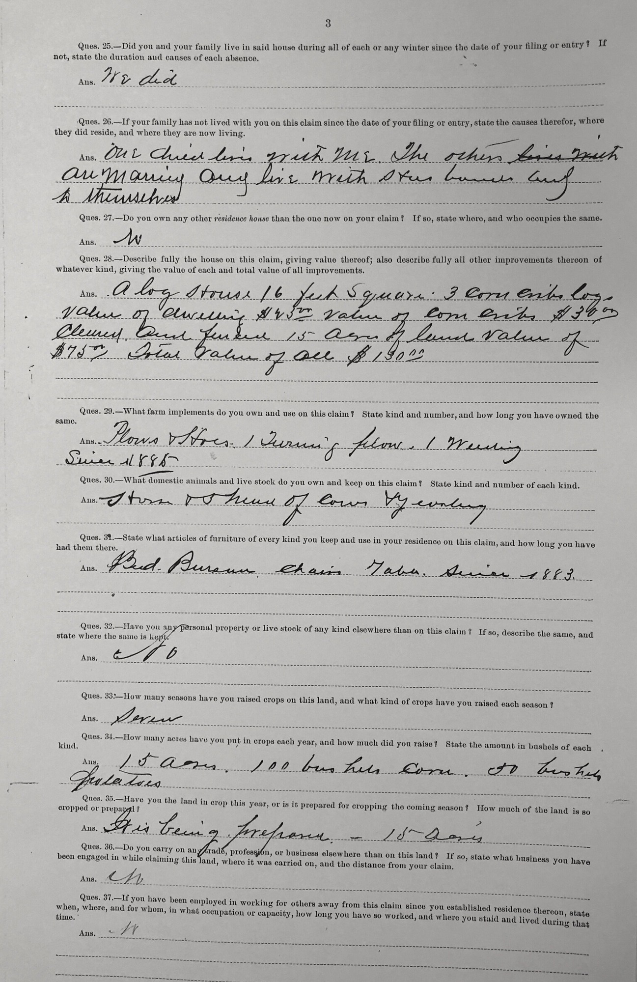 Scanned image of form. See description for text.