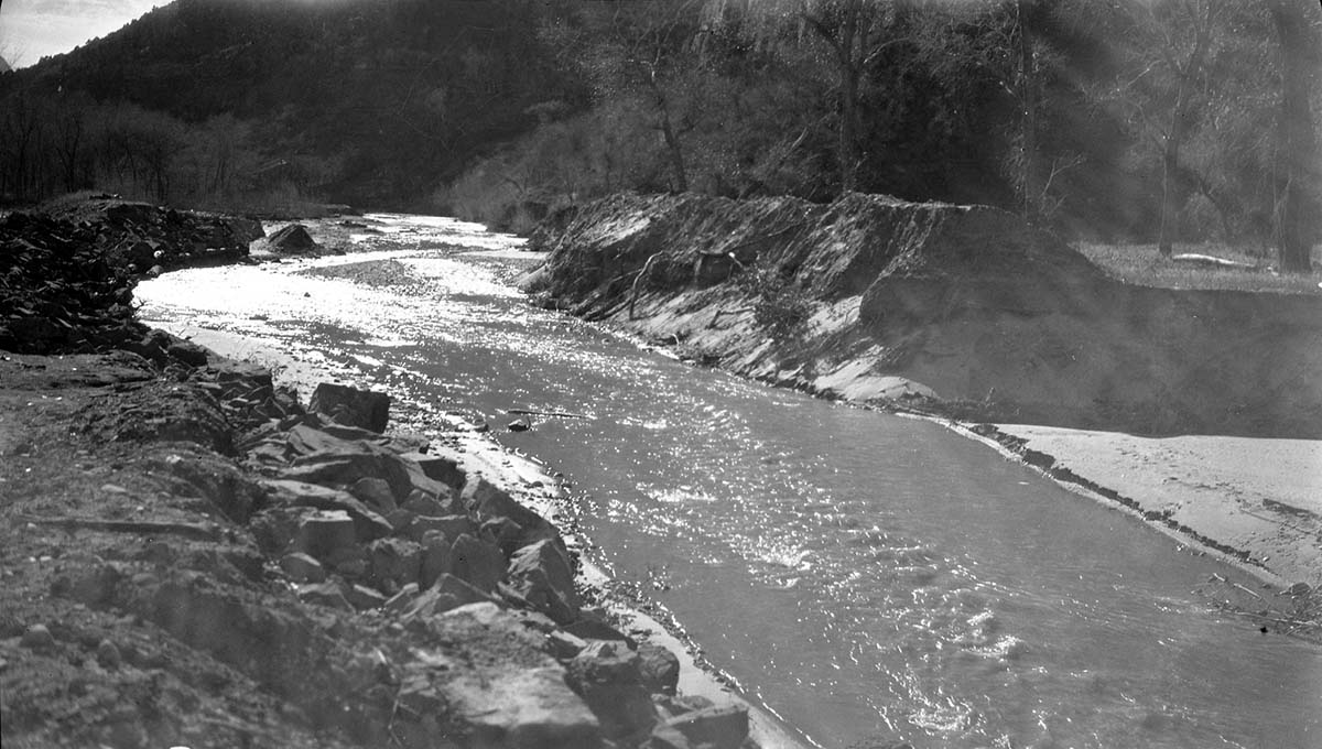 Channel change #2, note long straight channel.