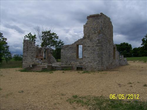 Historic Allstadt Mohler Ruins stabilized on the ACW Battlefield at Harpers Ferry NHP/NPS, June 5, 2012.