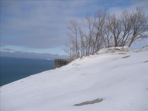 SLBE Pierce Stocking Scenic Drive - Lake Michigan Overlook Winter