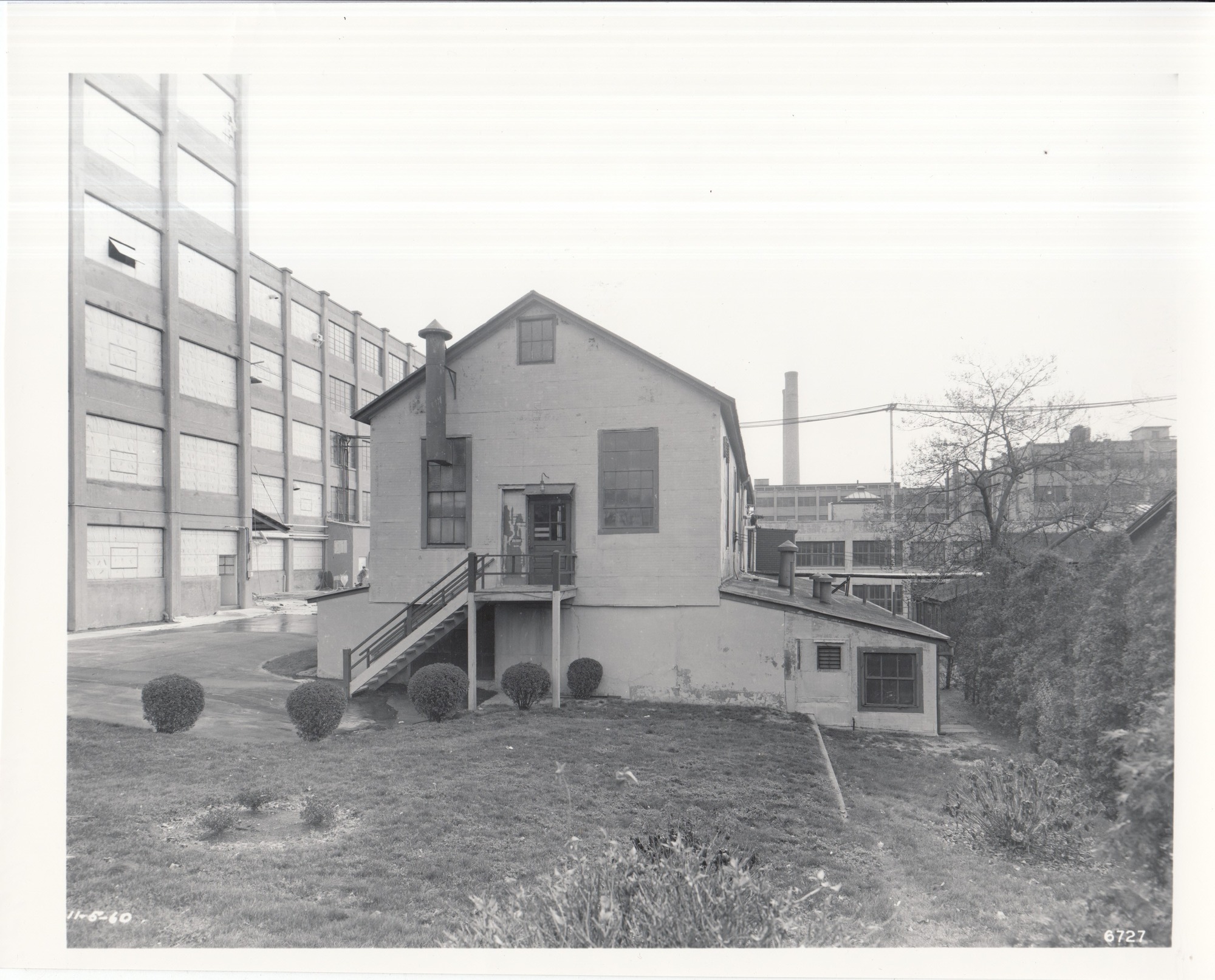 Laboratory, Building 22, cafeteria, exterior.