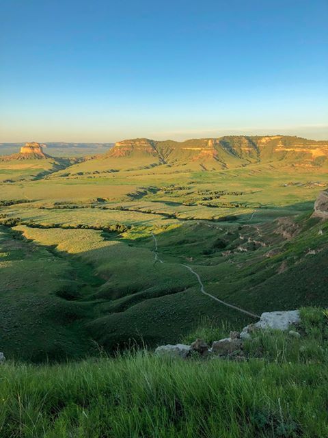  Dome Rock & South Bluff in the distance with Saddle Rock Trail Below